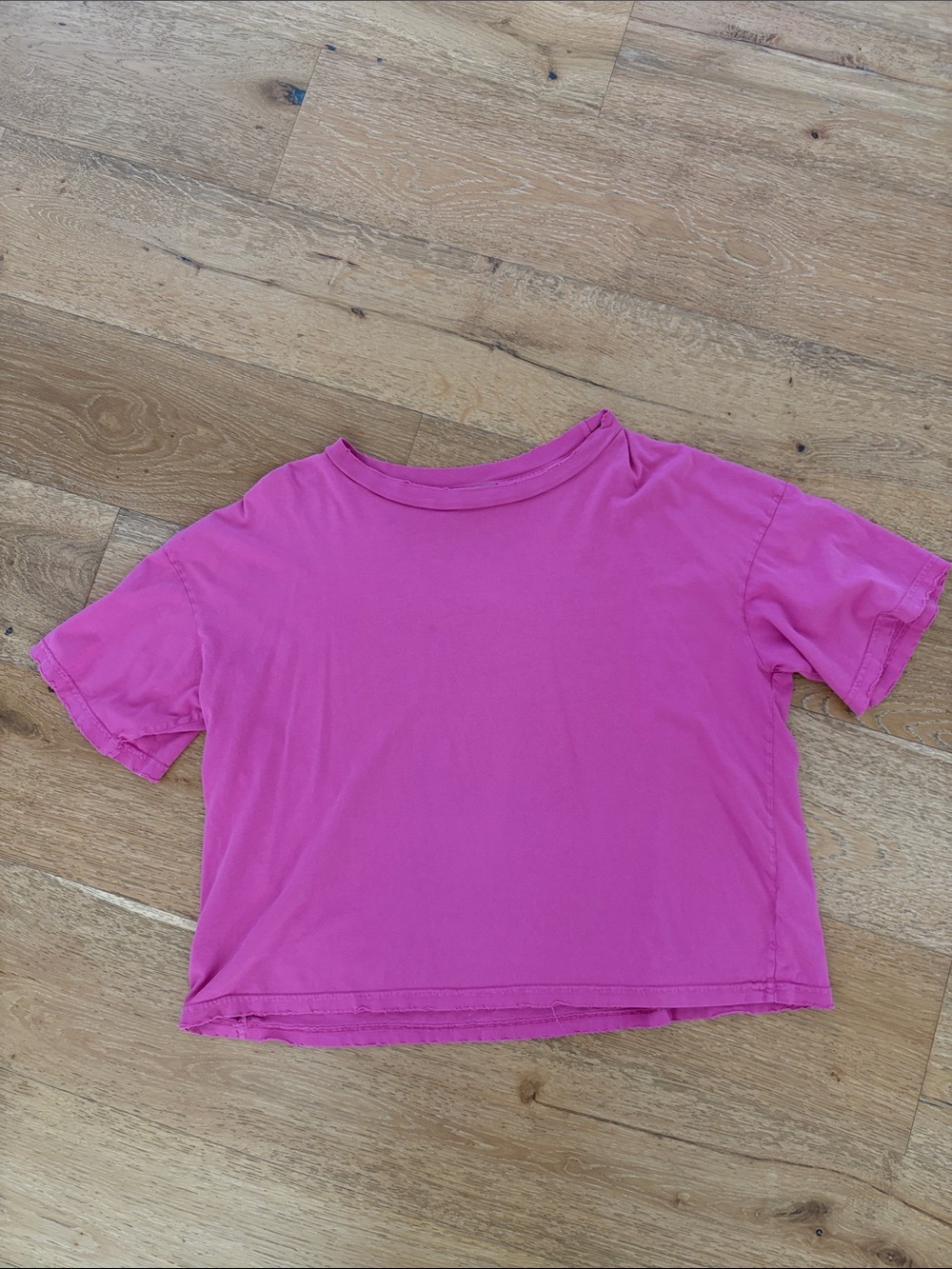 FPMovement HOT Pink distressed Crewneck Tee